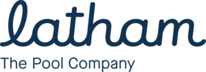 lathampools wordmark lockup blue